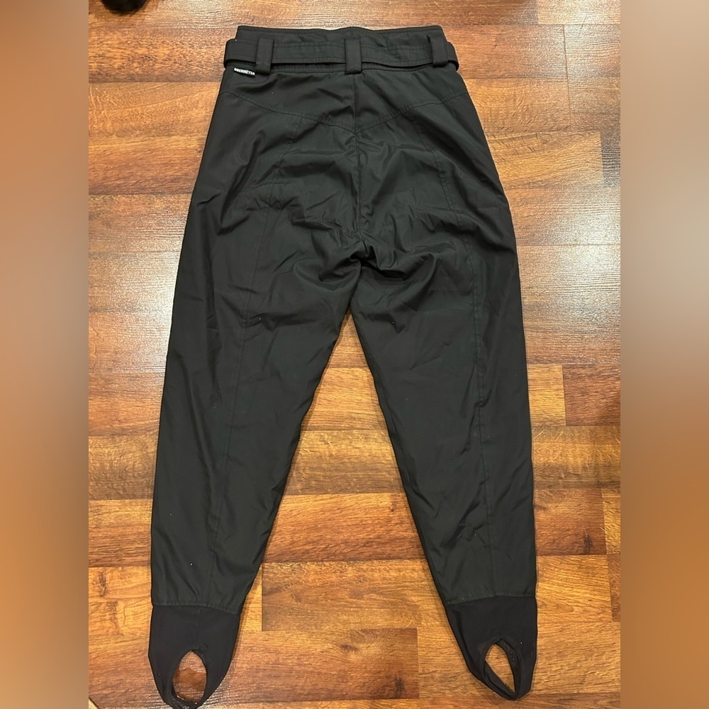 Vintage Obermeyer Skiwear Insulated Pants Black Women's Size 12 Stirrup Snow - Picture 9 of 9